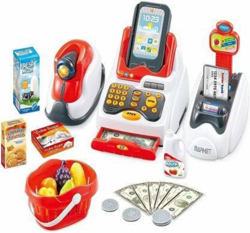 N2J2 SHOP Play Cash Register Supermarket Toy with Lights And Sound