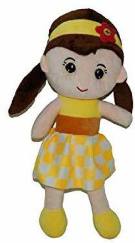 pipika Premium Quality Kids Favorite Cuddly Soft Doll for Girls,kids 40cm /gift for Kids- Yellow - 30 cm  (Yellow)