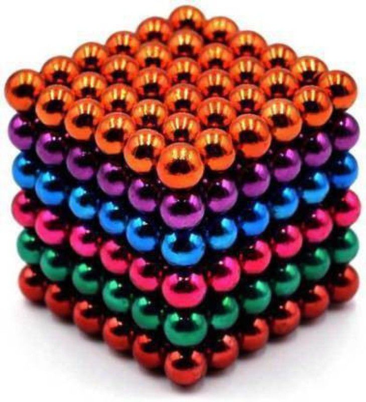 JVTS 5MM Multicolor Magnetic Balls Magnets Toys Sculpture Building Magnetic Blocks Magnet Cube Toy Stress.  (216 Pieces)