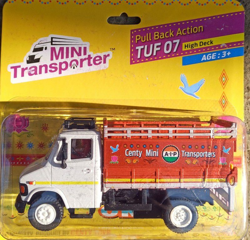 centy toys archit Tata 407 Toy truck scale model Plastic Pull back mechanism  (White)