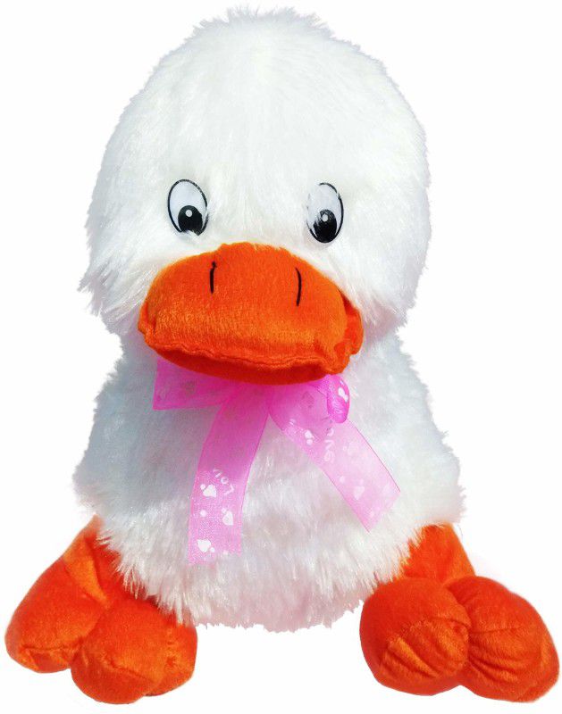 Anil Enterprises Duck Animal Stuffed Plush Soft Toy for Baby Girl Kids Boys - 36 cm - 28 cm  (White)