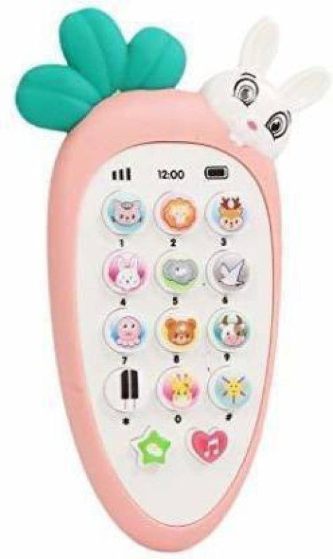 JVTS Learning 3D Digital Smart Mobile Phone with Touch Screen Feature, Radish Rabbit Mobile Phone with Sound and Light for Babies, Kids, Boys or Girls  (Multicolor)