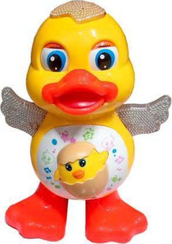 JVTS Toy Dancing Duck with Music Flashing Lights and Moving Duck for kids  (Multicolor)