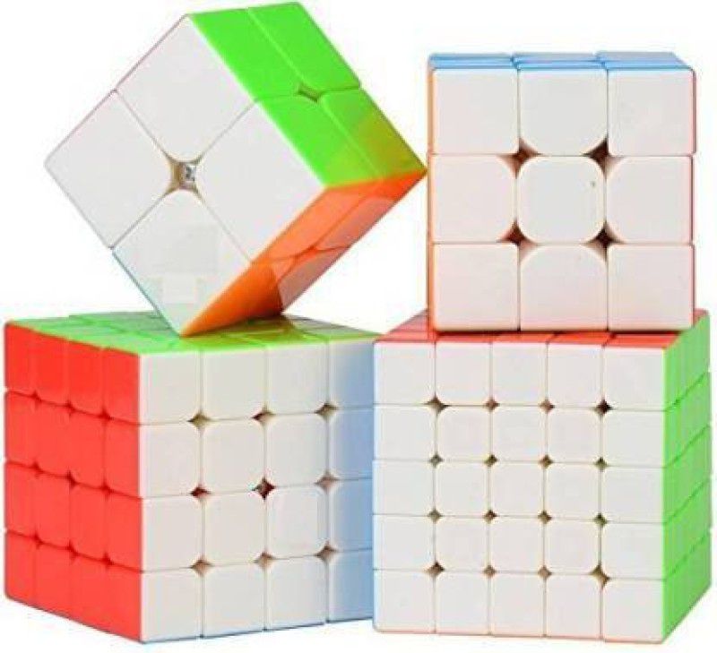 SKTOYZONE cube combo set of 2x2 3x3 4x4 5X5 High Speed Stickerless Puzzle toy  (4 Pieces)
