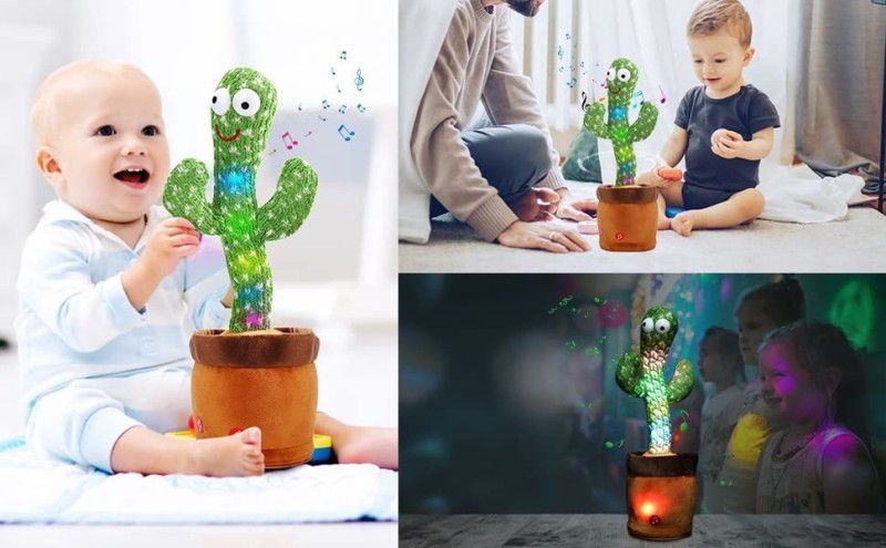 geutejj Cactus Toy Talking Cactus Plant Plush Toy Dancing Cactus 382  (Green)