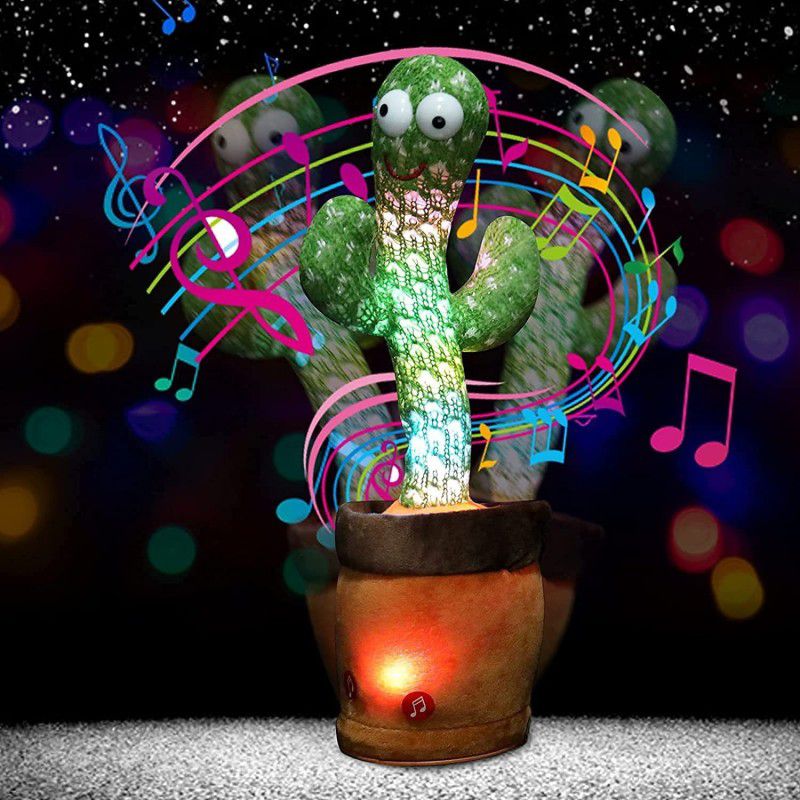 Geutejj oltonix Dancing Cactus Talking Toy, Cactus Plush Toy  (Green)
