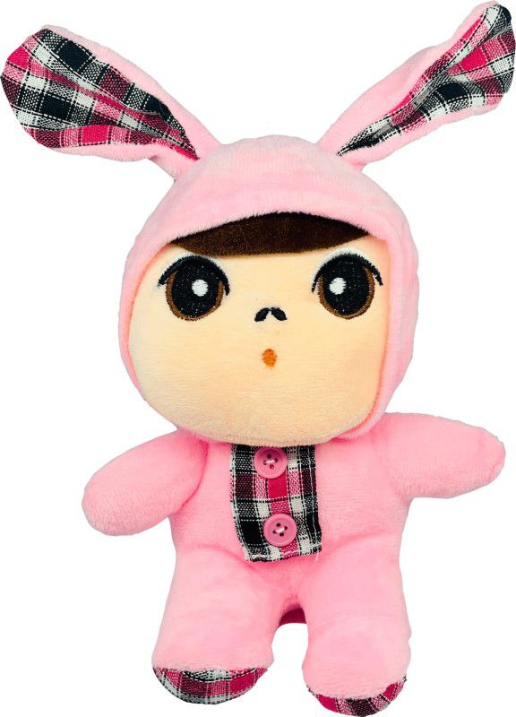 CREATIVEVILLA Pink Tiny Baby Doll Stuffed Plush Soft Toy Doll Teddy Animal AST141718 - 18 cm  (Pink Tiny Baby)