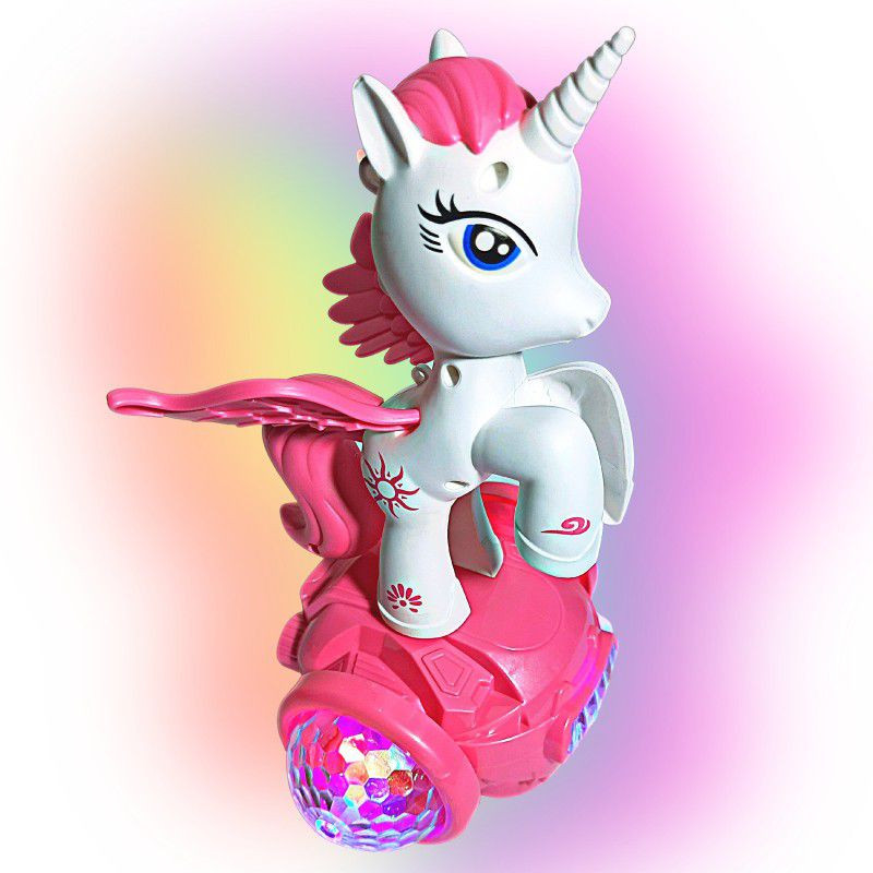 Kart In Box Unicorn Toys | Unicorn Toys For Girls & Boys | Horse Toy | 3d Lightning | Music  (Pink)