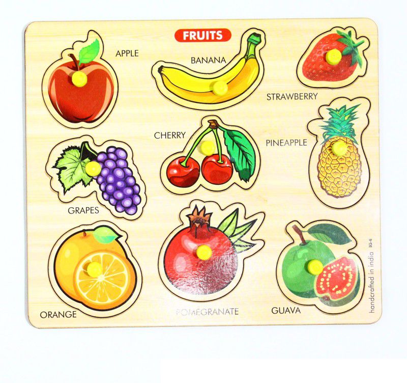 Quadrants Fruit Wooden Slat Consonants Puzzle My First Learning Assembly Shape Creative  (1 Pieces)