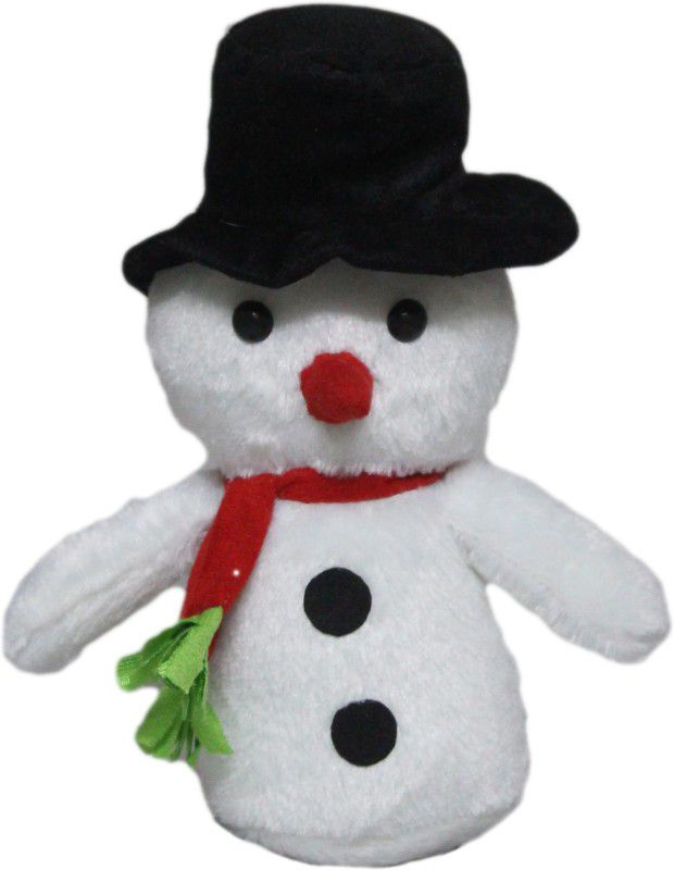 Tickles Soft Stuffed Plush Christmas Snowman With Muffler & Hat Toy - 30 cm  (White)