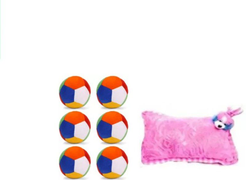 Nihan Enterprises 6pc soft toys and Pillow rabbit face - 30 cm  (Multicolor)
