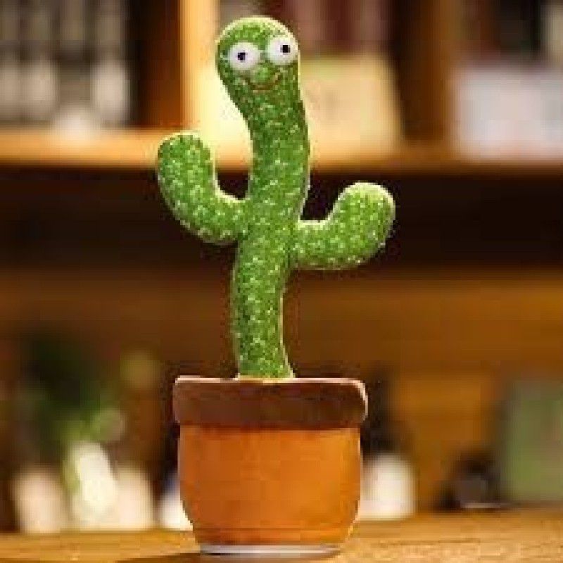 Geutejj Toys Dancing Cactus Toy for Baby Funny Cactus Talking Toy, Soft Plush Talk Toy  (Green)