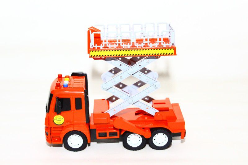 Globular Elevator Rescue Crane Pull Back Friction Powered Push and Go Plastic Vehicle  (Red, Pack of: 1)