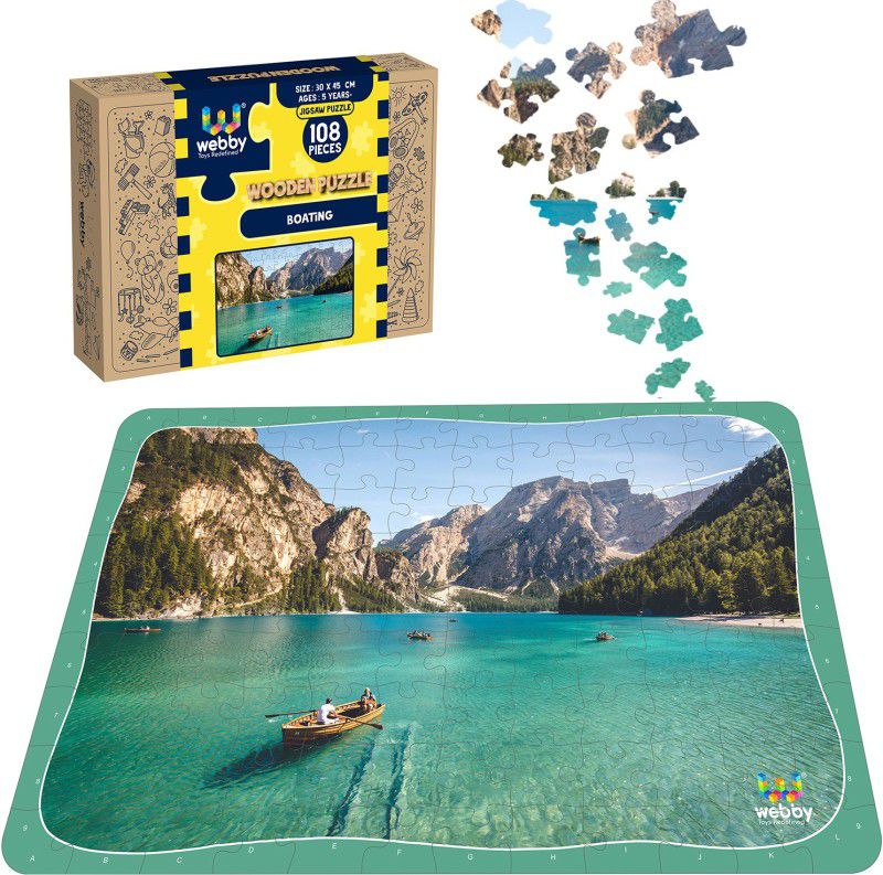 Webby Boating Wooden Jigsaw Puzzle, 108 Pieces  (108 Pieces)