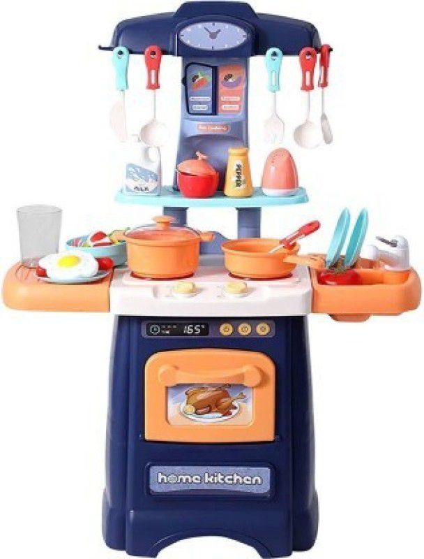 TOYCARTHOUSE 29 Piece Supermarket Kitchen Set For Kids With Light, Sound & Water Effect