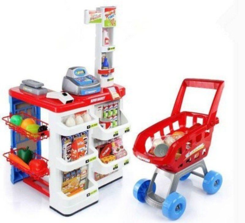 TOYCARTHOUSE Home Supermarket Educational Play Set for Kids