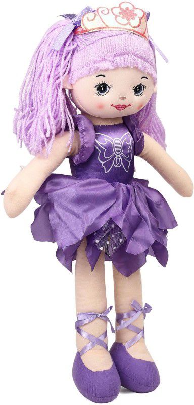 My Baby Excels Plush Doll With Crown Purple Color 50 cm  (Purple)