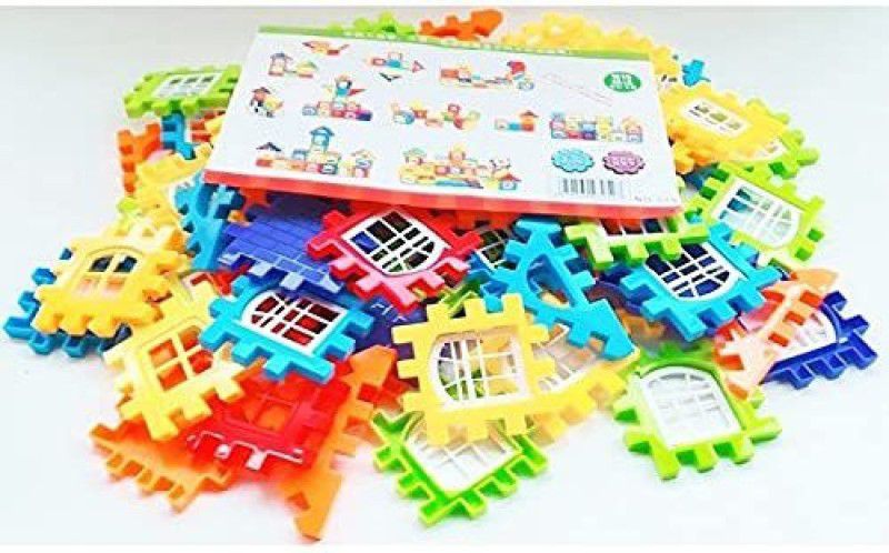 BLACK BIRD Building Blocks for Kids – 50 Pcs, House Building Blocks with Windows, Block Game for Kids -Multicolor  (50 Pieces)