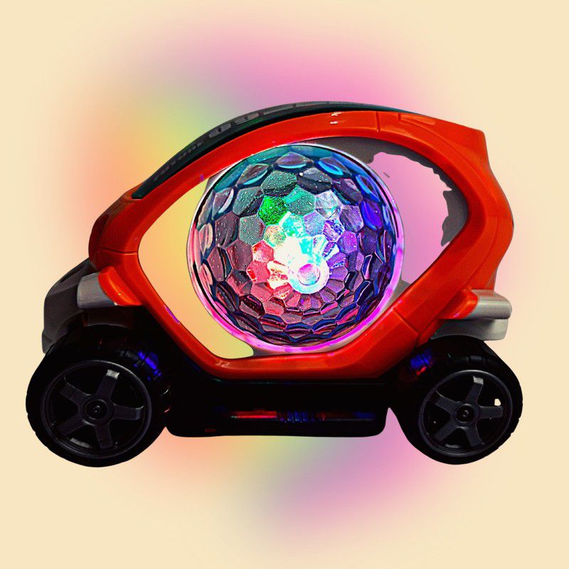Kart In Box Car Toys For Kids |Car Toys For Boys 3-5 |With Music |Speed |Two lightning Balls  (Orange)