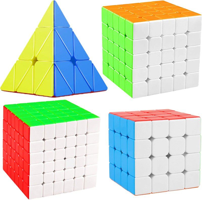 Vaniha Cube Combo Set of 4X4, 5X5, 6X6, Pyraminx High Speed Stickerless Cube Puzzle  (4 Pieces)