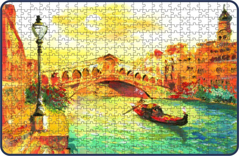 Webby Boating in Venice Painting Wooden Jigsaw Puzzle, 500 pieces  (500 Pieces)