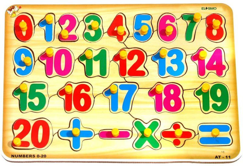 PABAH Wooden Number Educational Pre-School Puzzle Board Toy for Boys and Girls  (24 Pieces)