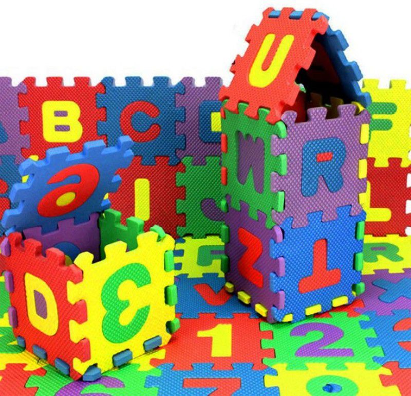 GAMLOID BEST BUY 36 Puzzle Foam Mat Kids Interlocking Learning Alphabet Number Kids  (1 Pieces)