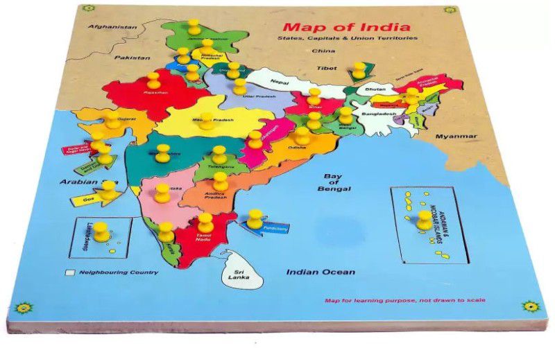 Cyrus Best Sale Indian Map /Board Game/Educational/Learning Game for Kids Accessories  (Multicolor)