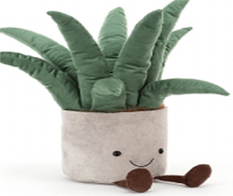 Webby Soft Flower-Pot with Legs Plush Toy for Kids - 45 cm  (Green)