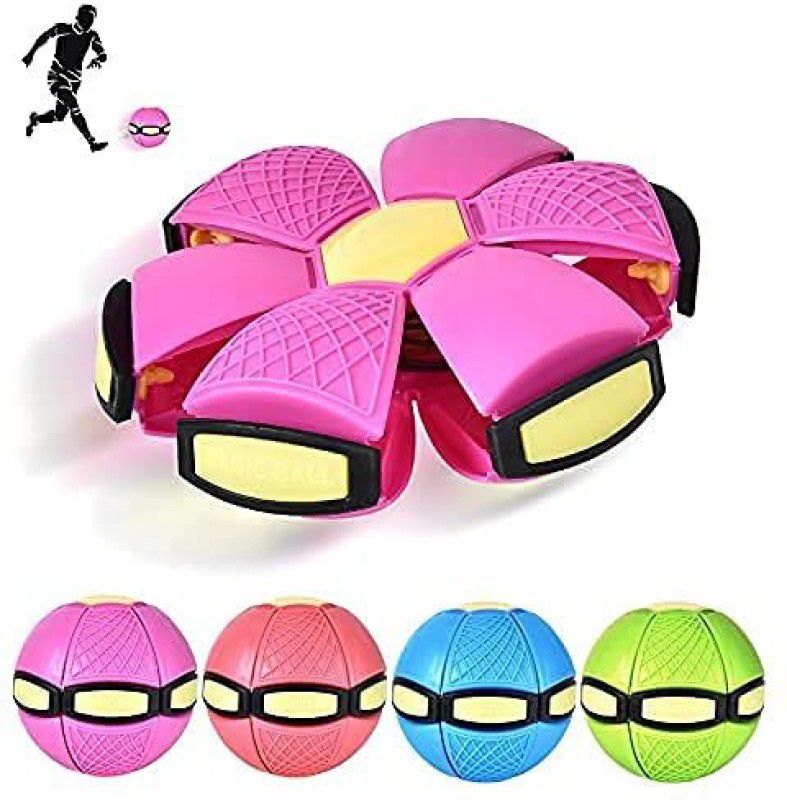 VKEY KRAFTS Magic Flying Soccer Ball with deformable Outdoor Magic UFO Ball Flying with 3 Flashing Lights  (Pink)