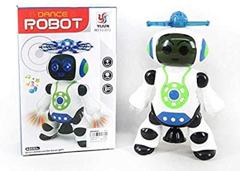 Zyka Online Services Musical Lighting And Dancing Robot Toy For Kids With batteries  (Multicolor)