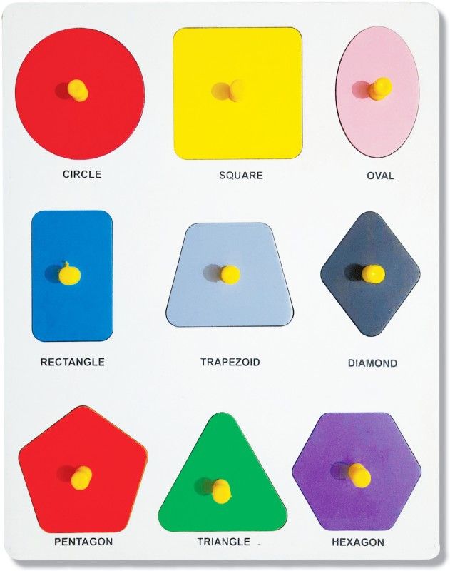 Mind Blast Wooden Colors & Shapes Puzzles for Kids - Wooden Toys for Kids - Return Gifts  (9 Pieces)