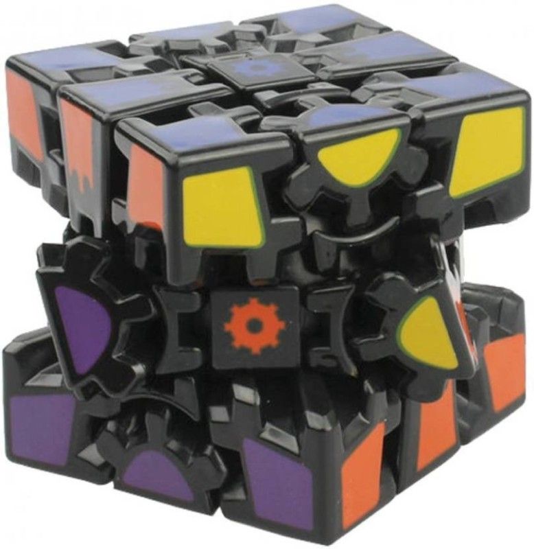HornFlow Ultra-Smooth Gear 3D Magic Cube 3X3X3 Cube Puzzle,Black   (1 Pieces)