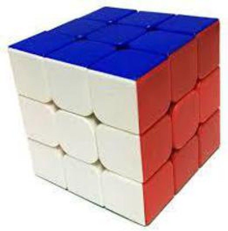 KRISHNAVI FORT-ETE High Speed High-Stability Magic Sticker- less 3x3x3 Puzzle Cube (1 Piece) (Style# CB-8)  (1 Pieces)