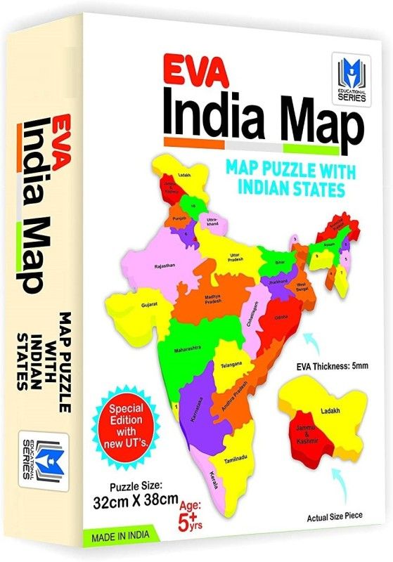 ARNIYAVALA Educational Jigsaw Puzzle Range for Kids (EVA India Map)  (34 Pieces)