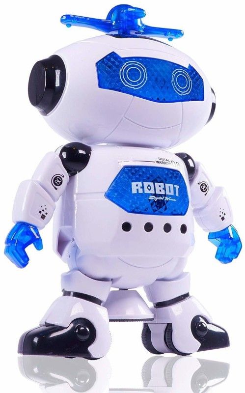 my star trading Dancing Robot with 3D Lights and Music,Non toxic plastic, Multi Color(Pack of 1)  (White)