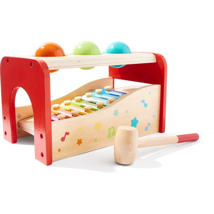 Wooden Pound & Tap Bench Xylophone
