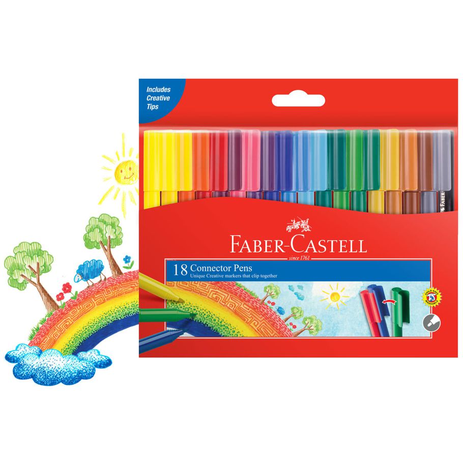Faber-Castell Connector Pens - Pack of 18