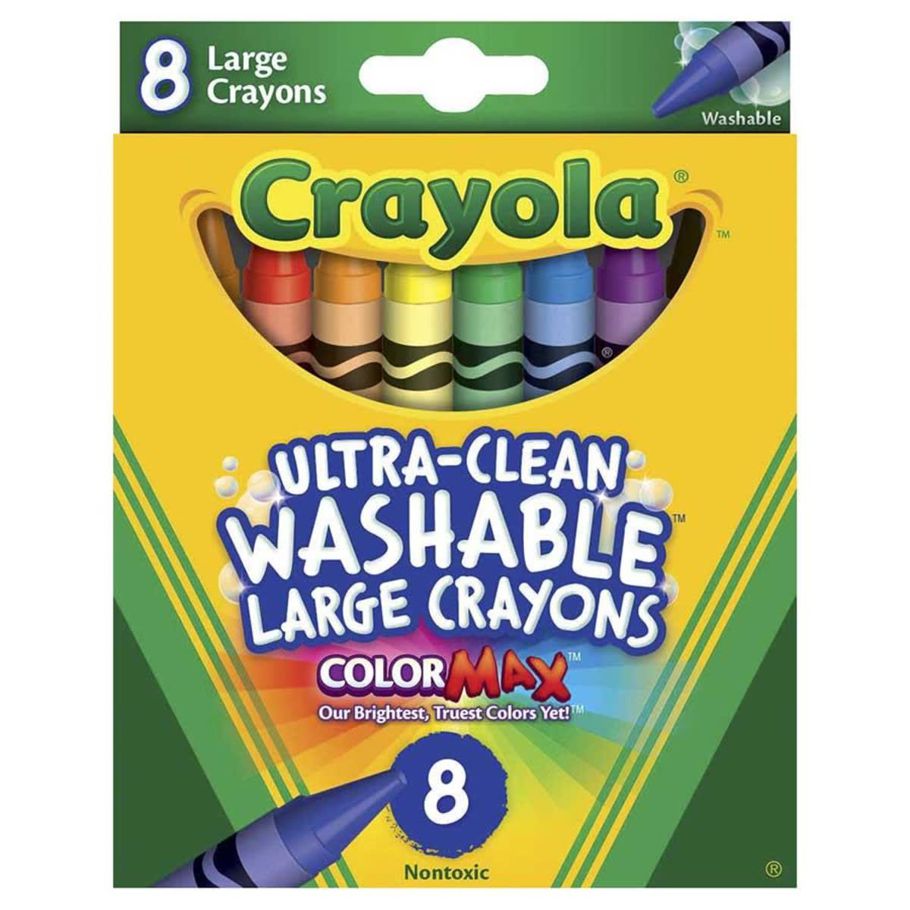 Crayola 8 Pack Ultra-Clean Washable Large Crayons