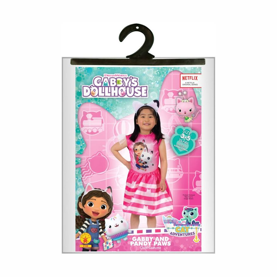 DreamWorks Gabby's Dollhouse Gabby and Pandy Paw Costume - Ages 3-5
