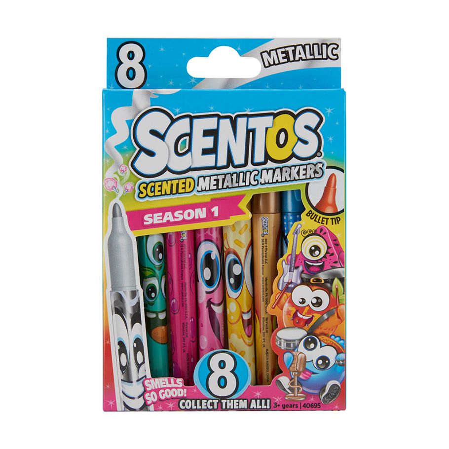 8 Pack Scentos Scented Season 1 Metallic Markers