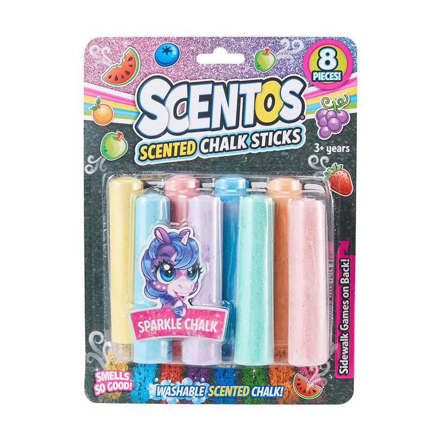8 Piece Scentos Scented Sparkle Chalk Sticks