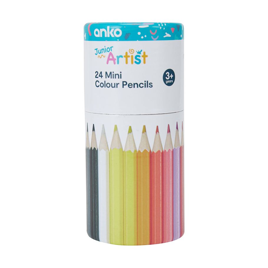 24 Pack Junior Artist Mini Colour Pencils