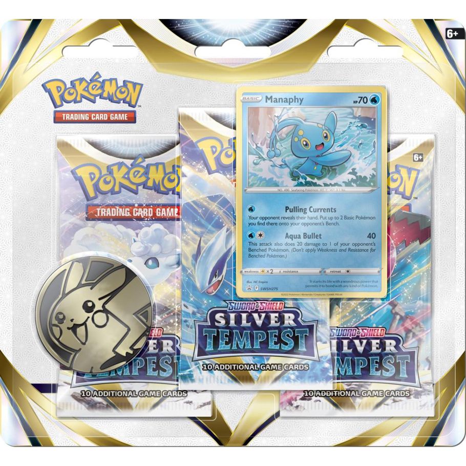 3 Pack Pokemon Trading Card Game: Sword & Shield Silver Tempest - Assorted