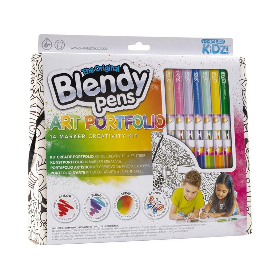 The Original Blendy Pens Art Portfolio 14 Marker Creativity Kit