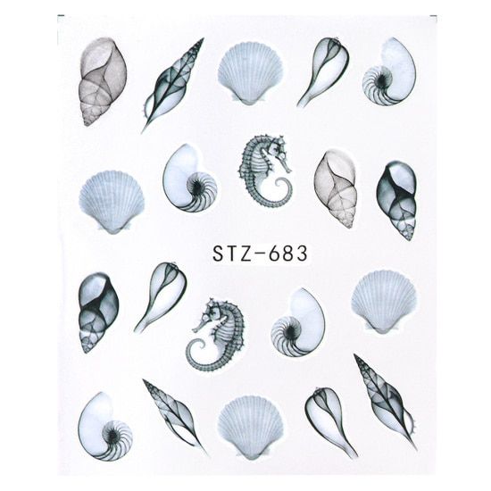Nail Art Slider Flower Butterfly Water Transfer Nail Stickers Animal Leaves Colorful Foils Wrap for Manicure Design LESTZ508-706