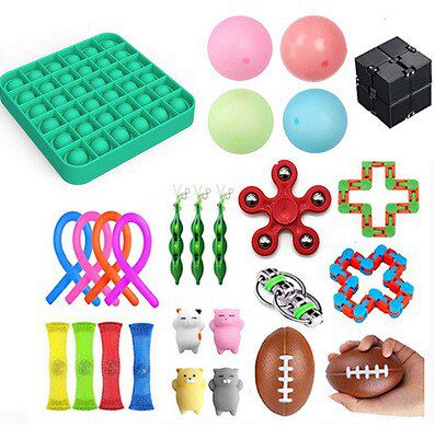 Fidget Toys Game For  Kid Push Bubble popit Sensory Toy Autism Special Needs Stress Reliever Popoit Figet Speelgoed