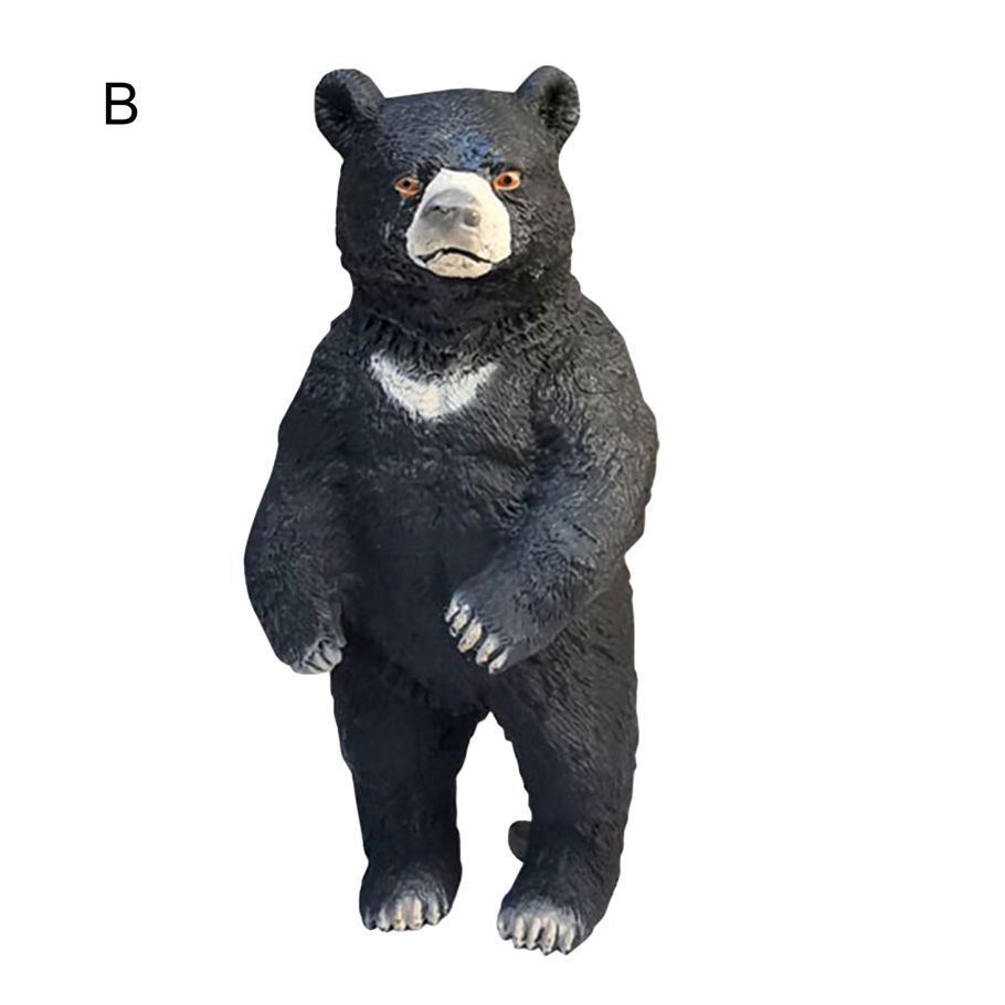 Black Bear Model Funny High Simulation Safe Material Animal Black Bear Model for Kids