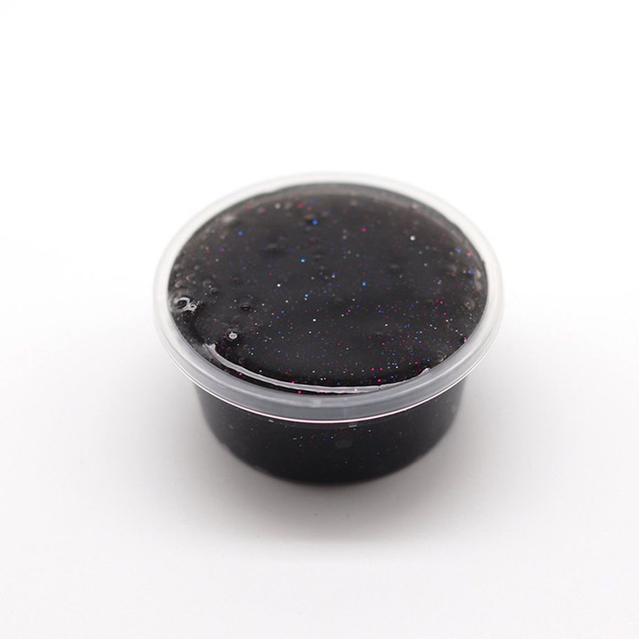 50g Crystal Mud Colorful Mixing Glitter Slime Stress Reliever Borax Free Clay - Black