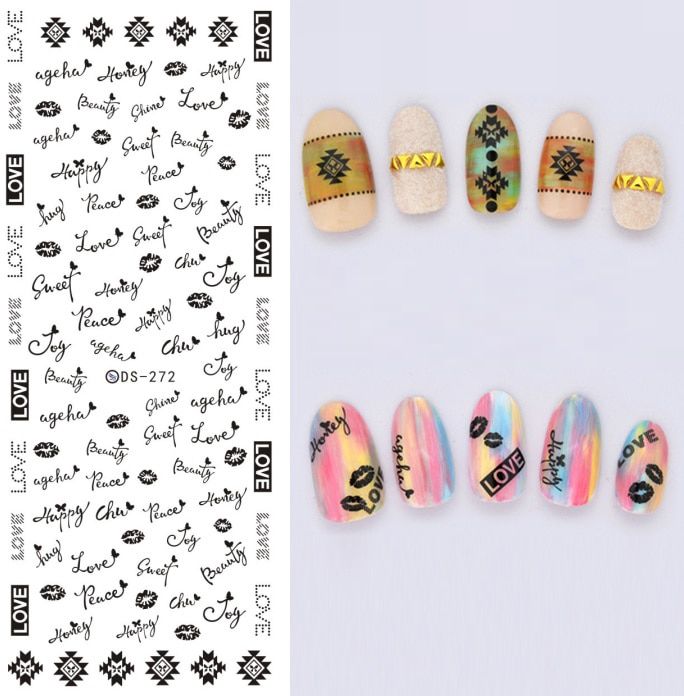 Rocooart DS285 DIY Water Transfer Foils Nail Art Sticker Fashion ICE Barcode Manicure Decals Minx Nail Decorations Tools